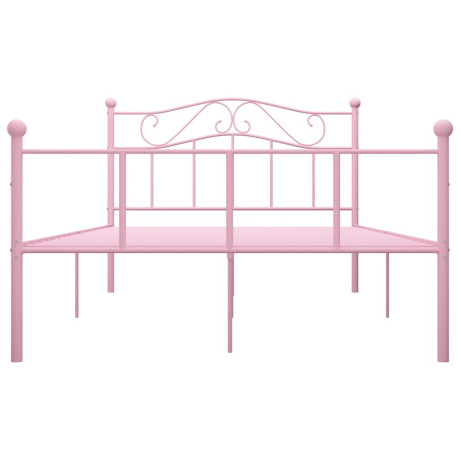 vidaXL Bedframe metaal roze 120x200 cm afbeelding3 - 1