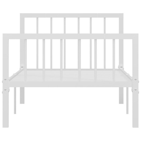 vidaXL Bedframe metaal wit 100x200 cm afbeelding3 - 1