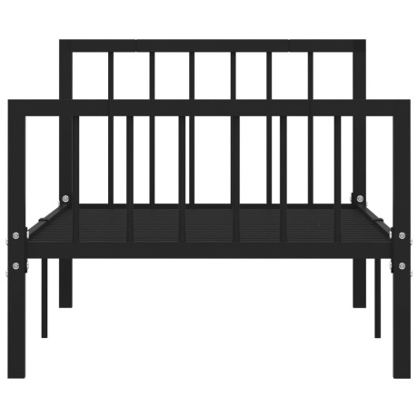 vidaXL Bedframe metaal zwart 90x200 cm afbeelding3 - 1