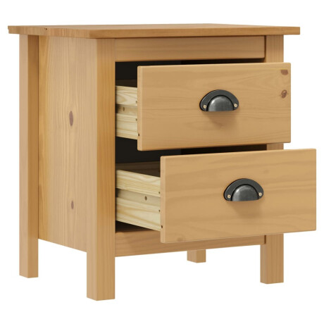 vidaXL Nachtkastje Hill 46x35x49,5 cm massief grenenhout afbeelding3 - 1