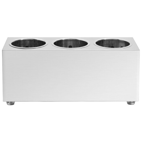 vidaXL Bestekhouder 3 vakken rechthoekig roestvrij staal afbeelding3 - 1