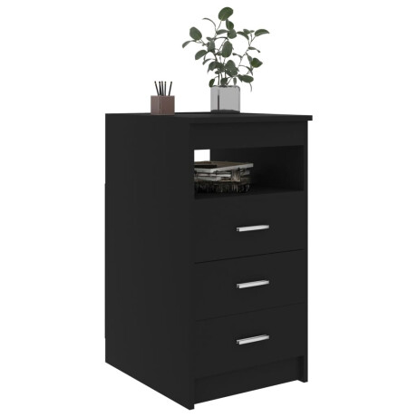 vidaXL Ladekast 40x50x76 cm bewerkt hout zwart afbeelding3 - 1