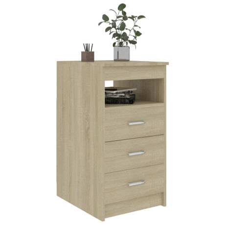 vidaXL Ladekast 40x50x76 cm bewerkt hout sonoma eikenkleurig afbeelding3 - 1