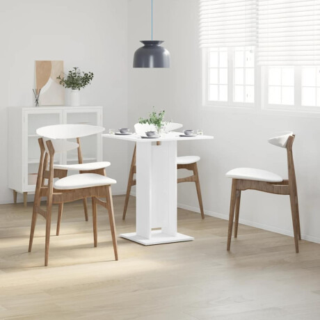 vidaXL Bistrotafel 60x60x75 cm bewerkt hout wit afbeelding3 - 1