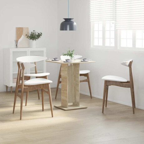vidaXL Bistrotafel 60x60x75 cm bewerkt hout sonoma eikenkleurig afbeelding3 - 1