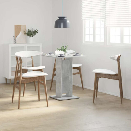 vidaXL Bistrotafel 60x60x75 cm bewerkt hout betongrijs afbeelding3 - 1
