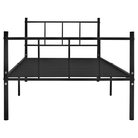 vidaXL Bedframe metaal zwart 90x200 cm afbeelding3 - 1