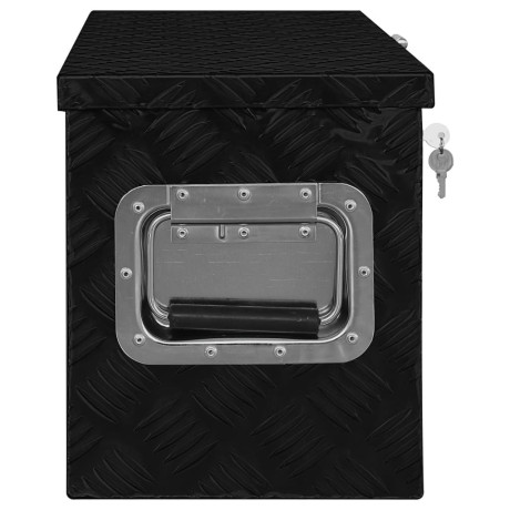 vidaXL Aluminium kist 80x30x35 cm zwart afbeelding3 - 1