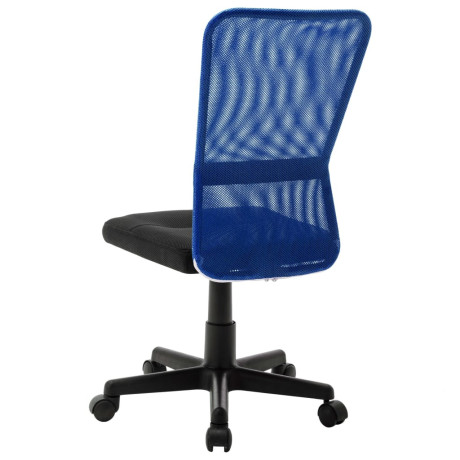 vidaXL Kantoorstoel 44x52x100 cm mesh stof zwart en blauw afbeelding3 - 1