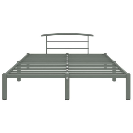 vidaXL Bedframe metaal grijs 120x200 cm afbeelding3 - 1