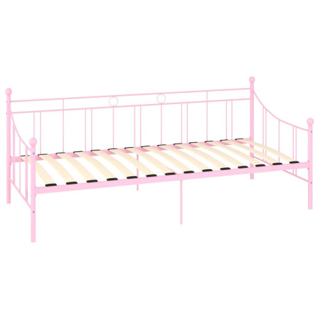 vidaXL Slaapbank metaal roze 90x200 cm afbeelding3 - 1