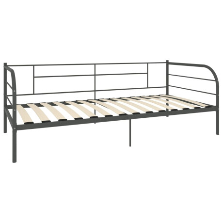 vidaXL Bedbank metaal grijs 90x200 cm afbeelding3 - 1