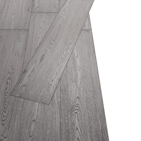 vidaXL Vloerplanken niet-zelfklevend 4,46 m² 3 mm PVC donkergrijs afbeelding3 - 1