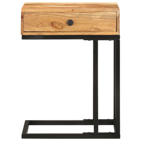 vidaXL Bijzettafel U-vormig 45x30x61 cm massief acaciahout afbeelding3 - 1
