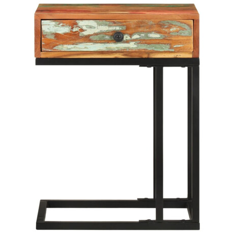 vidaXL Bijzettafel U-vormig 45x30x61 cm massief gerecycled hout afbeelding3 - 1