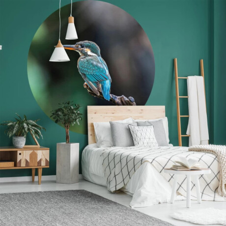 WallArt Behangcirkel The Kingfisher 142,5 cm afbeelding3 - 1