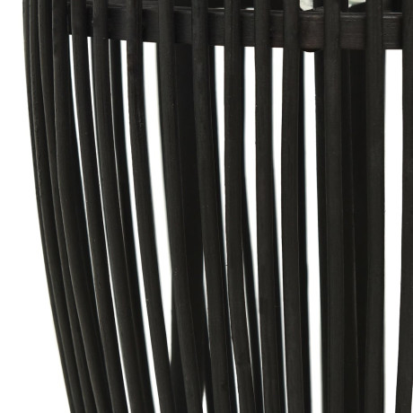 vidaXL Hanglamp ovaal 40 W E27 27x68 cm wilgen zwart afbeelding3 - 1