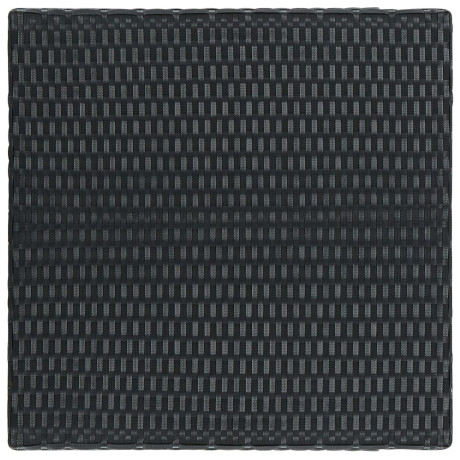 vidaXL Tuinbartafel 60,5x60,5x110,5 cm poly rattan zwart afbeelding3 - 1