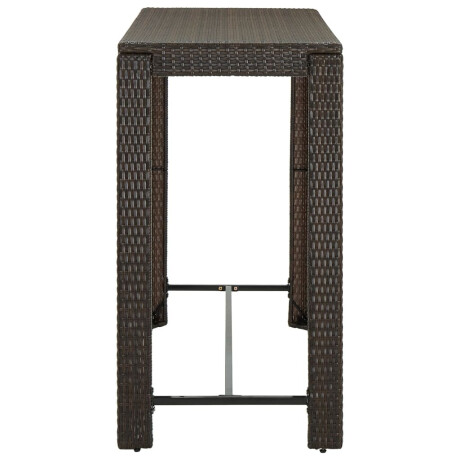 vidaXL Tuinbartafel 140,5x60,5x110,5 cm poly rattan bruin afbeelding3 - 1