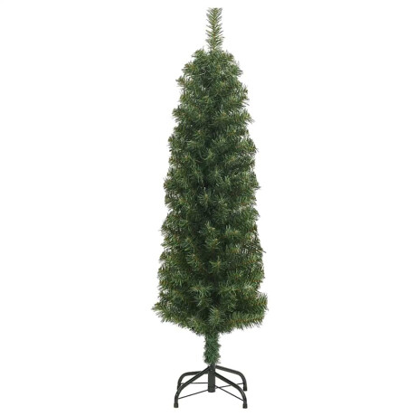 vidaXL Kunstkerstboom met standaard smal 150 cm PVC groen afbeelding3 - 1
