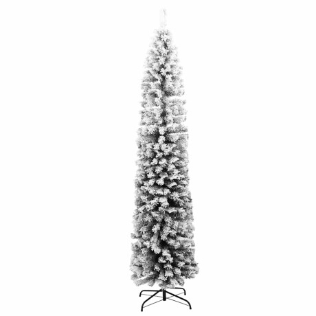 vidaXL Kunstkerstboom met sneeuw smal 180 cm PVC groen afbeelding3 - 1