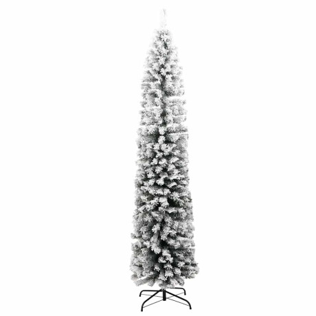 vidaXL Kunstkerstboom met sneeuw smal 210 cm PVC groen afbeelding3 - 1