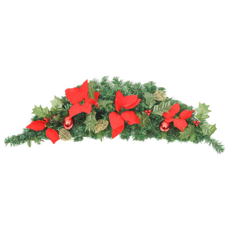 vidaXL Kerstboog met LED-lampjes 90 cm PVC groen afbeelding3 - 1