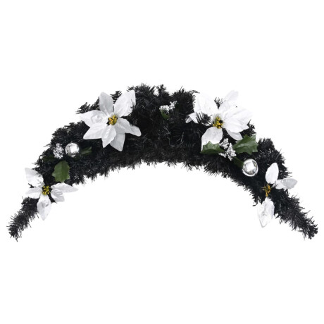 vidaXL Kerstboog met LED-lampjes 90 cm PVC zwart afbeelding3 - 1