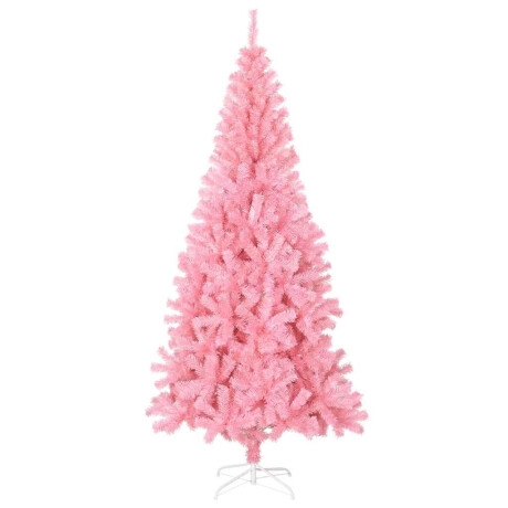 vidaXL Kunstkerstboom met standaard 210 cm PVC roze afbeelding3 - 1