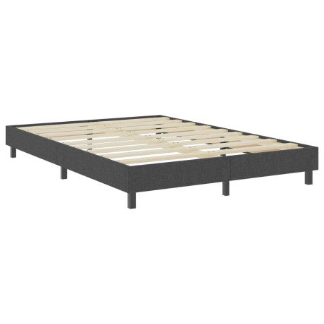 vidaXL Boxspring stof donkergrijs 160x200 cm afbeelding3 - 1