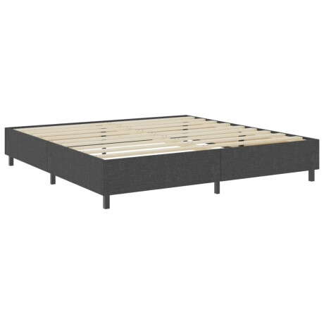 vidaXL Boxspring stof donkergrijs 200x200 cm afbeelding3 - 1