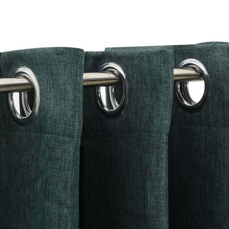 vidaXL Gordijnen linnen-look verduisterend ogen 2 st 140x245 cm groen afbeelding3 - 1