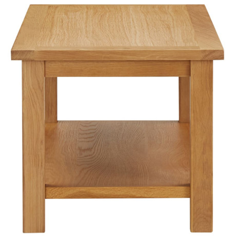 vidaXL Salontafel 90x45x40 cm massief eikenhout afbeelding3 - 1