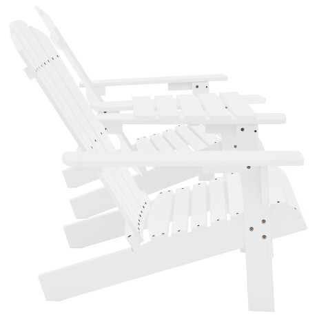 vidaXL Tuinstoelen Adirondack met tafeltje massief vurenhout wit afbeelding3 - 1