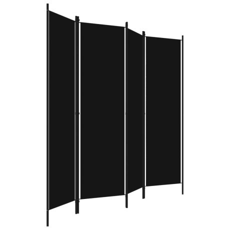 vidaXL Kamerscherm met 4 panelen 200x180 cm zwart afbeelding3 - 1