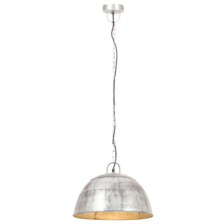 vidaXL Hanglamp industrieel vintage rond 25 W E27 41 cm zilverkleurig afbeelding3 - 1