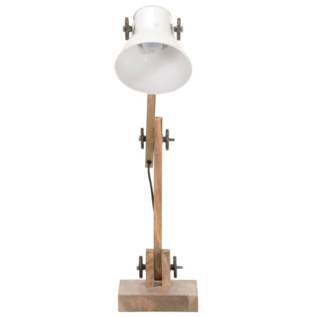 vidaXL Bureaulamp industrieel rond E27 58x18x90 cm wit afbeelding3 - 1