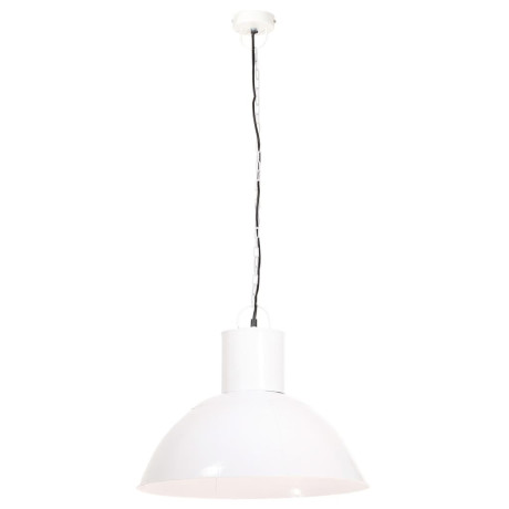 vidaXL Hanglamp rond 25 W E27 48 cm wit afbeelding3 - 1