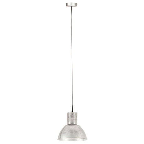 vidaXL Hanglamp rond 25 W E27 28,5 cm zilverkleurig afbeelding3 - 1