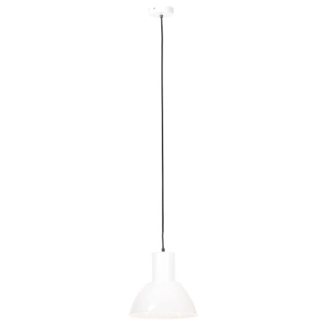 vidaXL Hanglamp rond 25 W E27 28,5 cm wit afbeelding3 - 1
