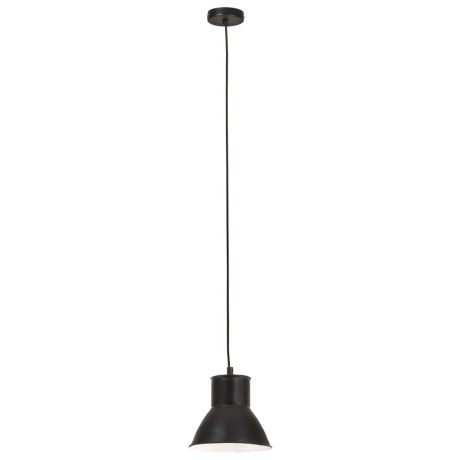 vidaXL Hanglamp rond 25 W E27 17 cm zwart afbeelding3 - 1