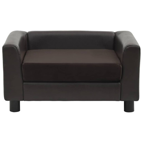 vidaXL Hondenbank 60x43x30 cm pluche en kunstleer bruin afbeelding3 - 1