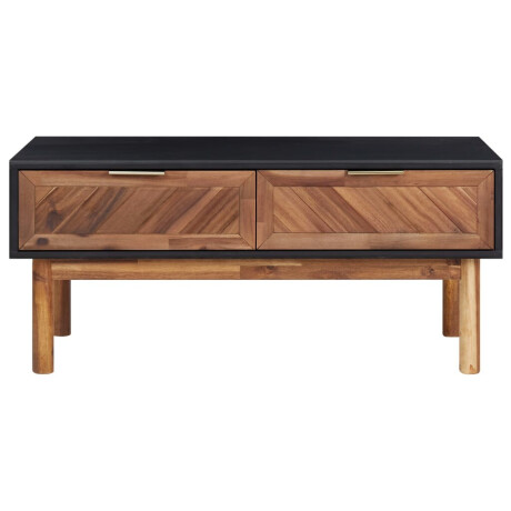 vidaXL Salontafel 90x50x40 cm massief acaciahout en MDF afbeelding3 - 1