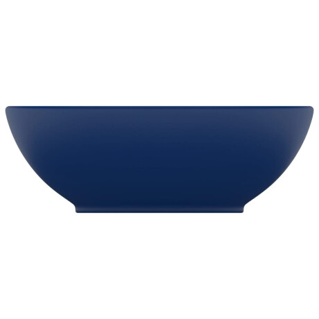 vidaXL Wastafel ovaal 40x33 cm keramiek mat donkerblauw afbeelding3 - 1