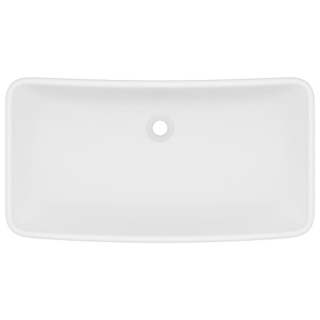 vidaXL Wastafel rechthoekig 71x38 cm keramiek matwit afbeelding3 - 1