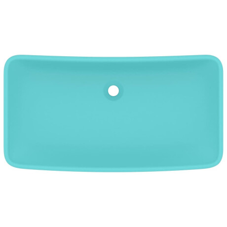 vidaXL Wastafel rechthoekig 71x38 cm keramiek mat lichtgroen afbeelding3 - 1