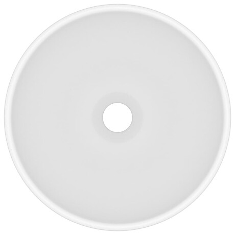 vidaXL Wastafel rond 32,5x14 cm keramiek matwit afbeelding3 - 1