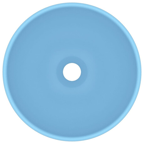 vidaXL Wastafel rond 32,5x14 cm keramiek mat lichtblauw afbeelding3 - 1