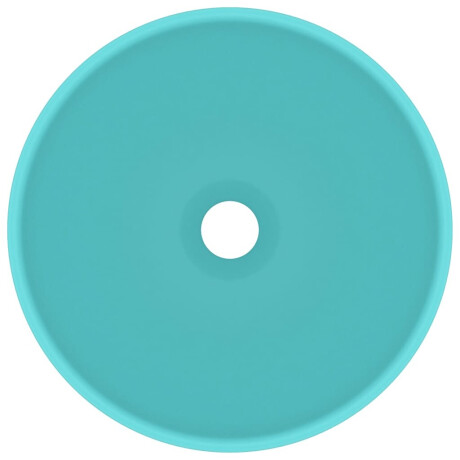 vidaXL Wastafel rond 32,5x14 cm keramiek mat lichtgroen afbeelding3 - 1