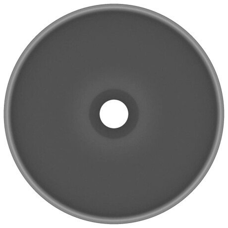 vidaXL Wastafel rond 32,5x14 cm keramiek mat donkergrijs afbeelding3 - 1